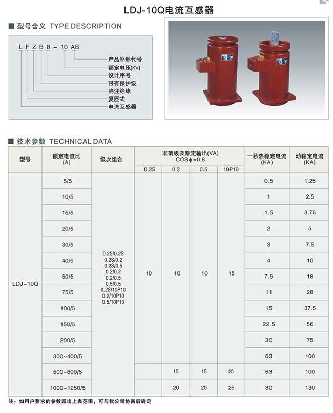 LDJ-10Q 电流互感器